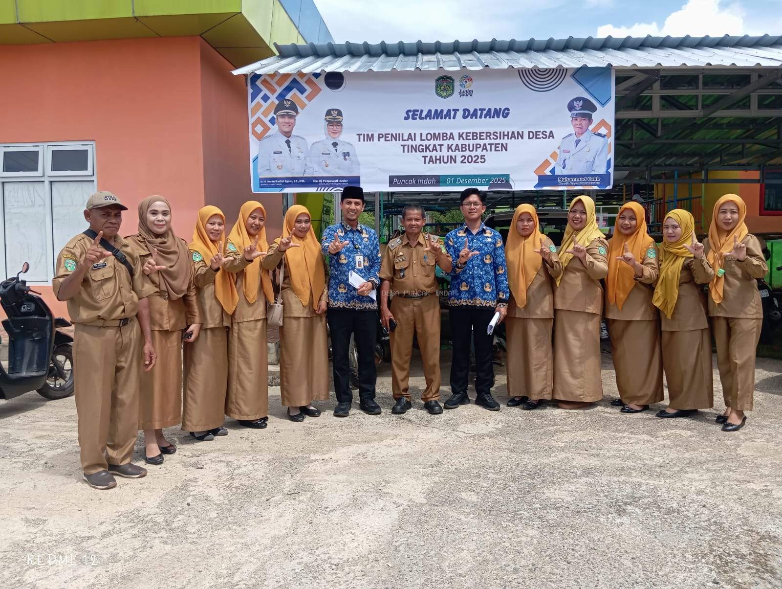 Penilaian Lomba Kebersihan di Desa Puncak Indah  oleh Tim Juri Tingkat Kabupaten Luwu Timur 